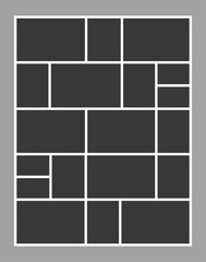 blank college frame photo part or picture.  Vector photo frame mockup. photo frame collage background picture. Vector illustration. photo college. frame. picture college.