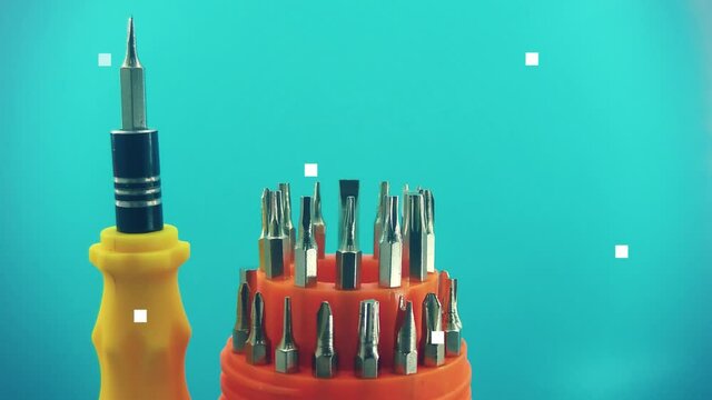 A set of bits for screwing screws with a drill, a screwdriver