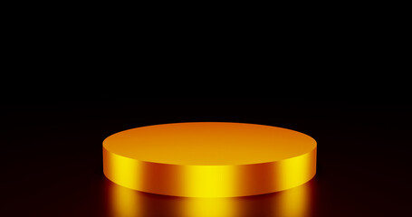The podium is realistic. 3d rendering.