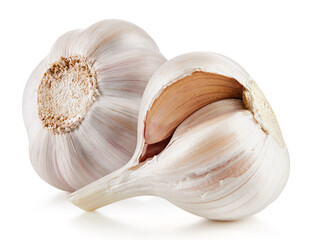 Garlic isolated on white background