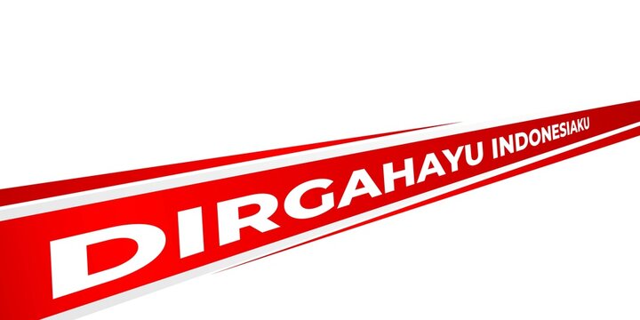 Indonesia Independence day with Indonesia typography text design. indonesian text mean is longevity indonesia.