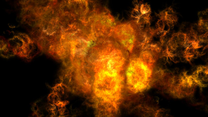 fire flame explosion in space