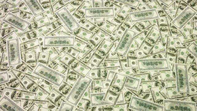 Close up rotation of fake one million dollars cash.