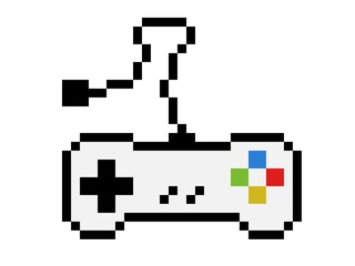 Game controller icon pixel art concept
