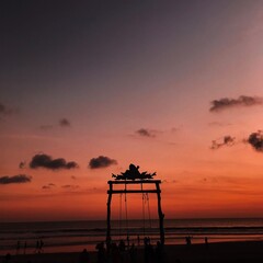 sunset on the beach