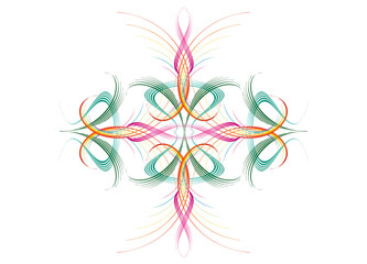 sehr zartes dynamisch flie&szlig;endes Kreuz Ornament