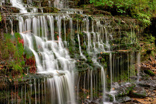 waterfall at City Lake Natural Area in Cookeville, Tennessee