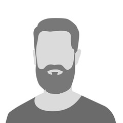 Obraz na płótnie Canvas Default avatar photo placeholder icon. Grey profile picture. Man in t-shirt