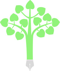 Linden tree quill pen