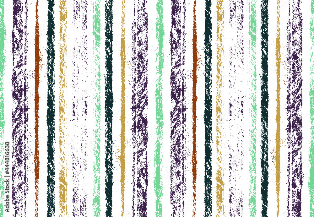Poster colorful vector brush srokes texture. distressed uneven background made of lines of different colors