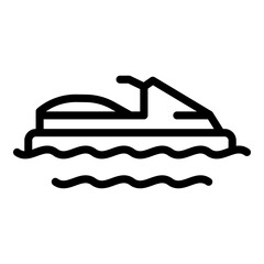 Jet ski icon outline vector. Water scooter. Sea jet ski