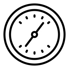 Wall clock icon outline vector. Modern watch time. Round hour clock