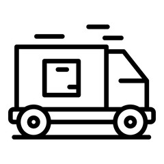 Fast delivery icon outline vector. Service order food. Express delivery