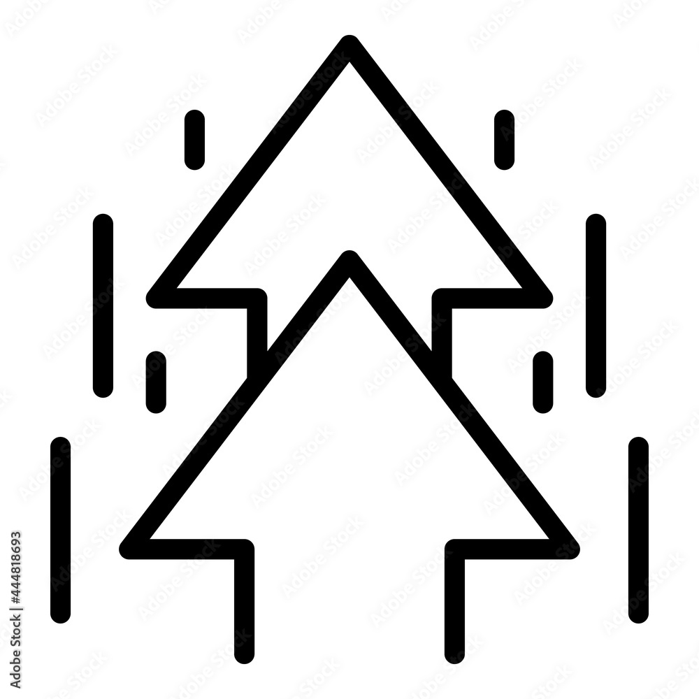 Poster arrow up icon outline vector. growth chart. increase graph