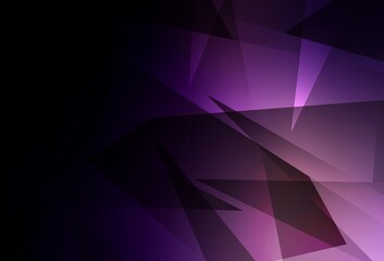 Dark Purple vector background with polygonal style.