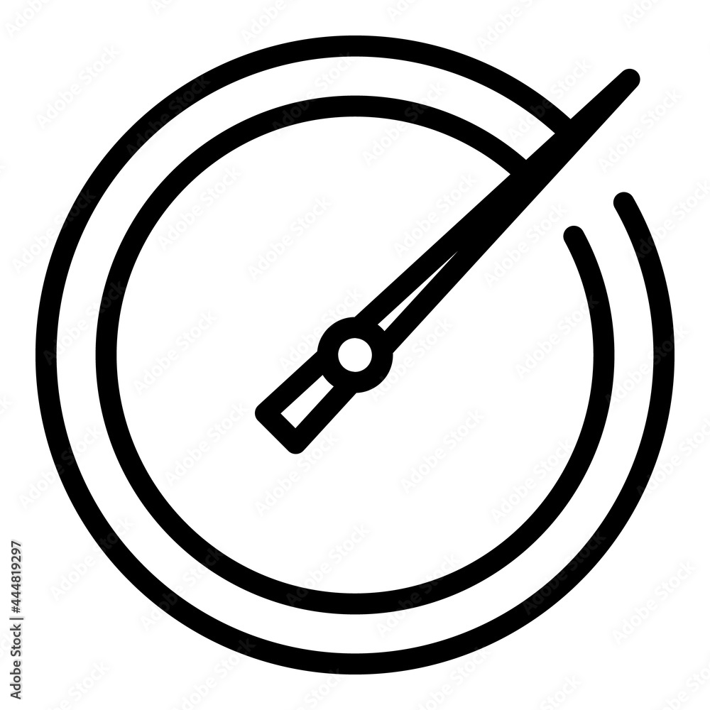 Poster modern stopwatch icon outline vector. timer clock. chronometer watch