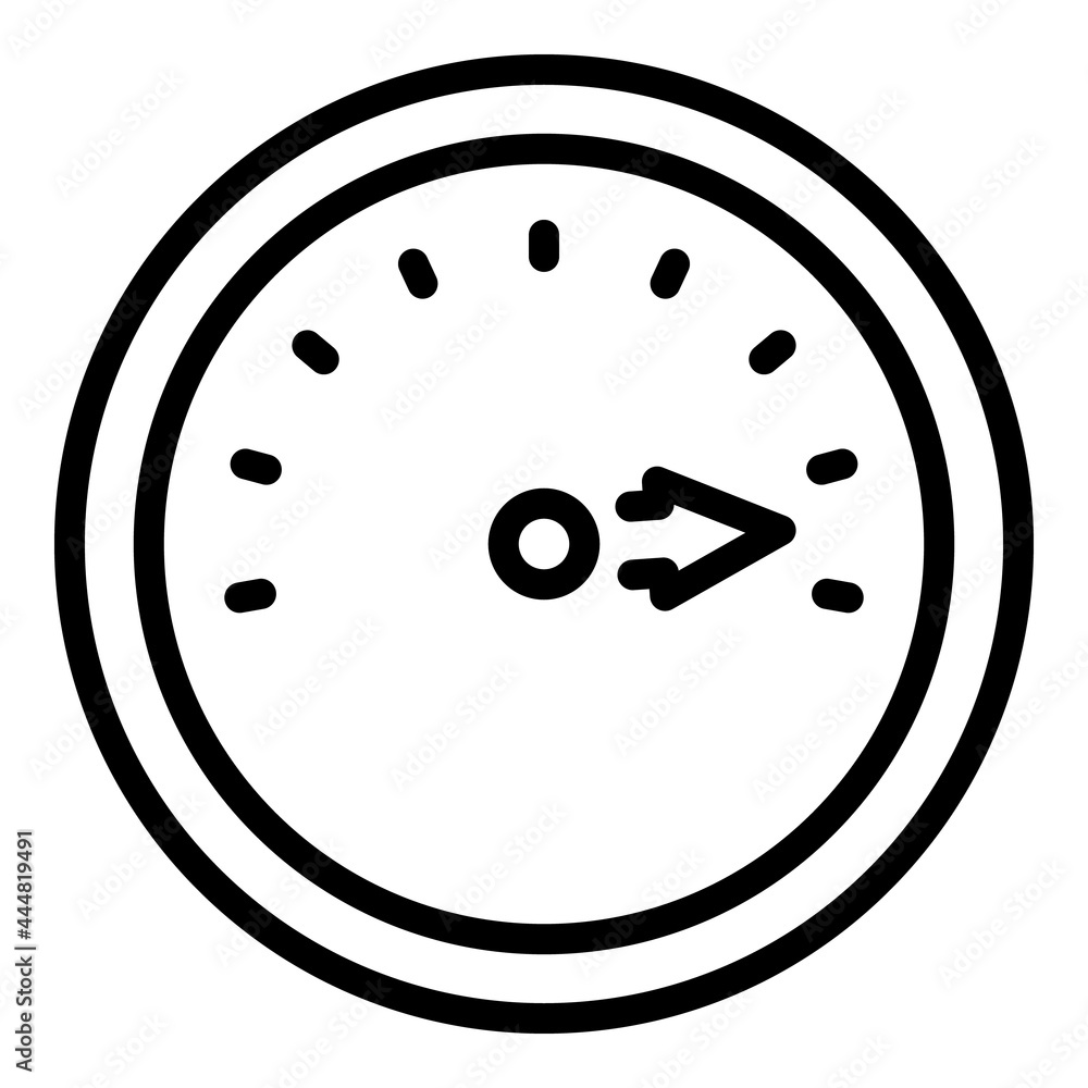 Poster full speedometer icon outline vector. speed meter. gauge low chart