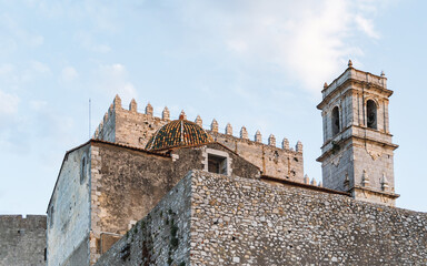 Obraz premium Castle of Papa Luna located in the old town of Peniscola, Castellon, Valencian Community, Spain.