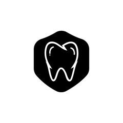 Creative teeth treatment and dental care icon