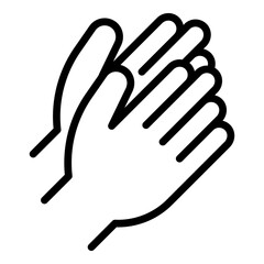 Community handclap icon outline vector. Hand clap encourage. People support