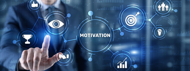 Motivation personality development concept. Achieving any goals