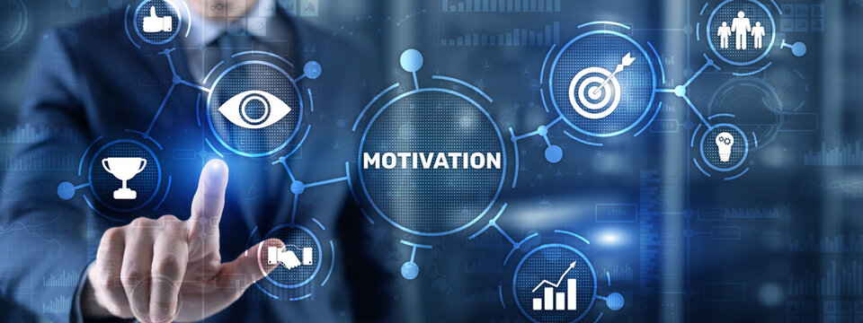 Motivation personality development concept. Achieving any goals