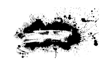 Paint stains black blotch background. Grunge Design Element. Brush Strokes. Vector illustration