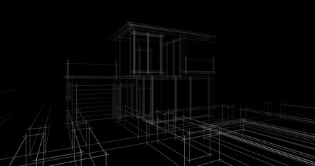 house architecture digital drawing