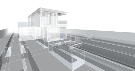 house architecture digital drawing