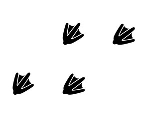 Obraz premium アヒルの足跡