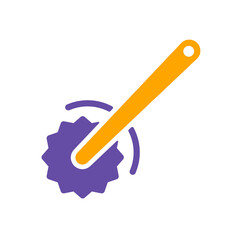 Pizza knife vector glyph icon. Kitchen appliance