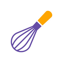 Balloon whisk for mixing and whisking glyph icon