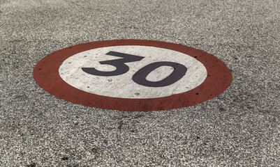 Fototapeta premium Speed limit thirty