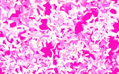 Light Pink, Yellow vector texture with beautiful stars.