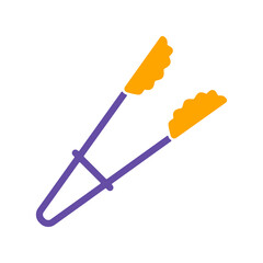 Kitchen tongs vector glyph icon. Kitchen appliance