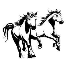 Obraz na płótnie Canvas Two horses