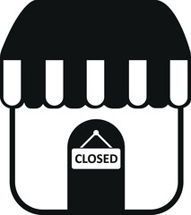 Shop closed icon vector illustration