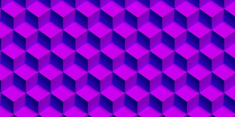 Violet isometric cube or boxes background