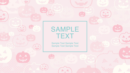 フラットデザインフレーム　ハロウィン