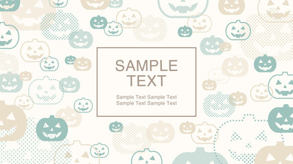 フラットデザインフレーム　ハロウィン