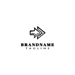 arrow logo template icon design vector simple