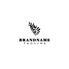 cute leaf logo template icon design vector illustration