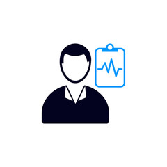 Medical report test icon vector