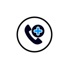 Obraz premium Emergency medical support contact icon