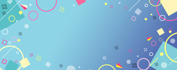 キュートなイメージのバックグラウンド　メンフィス柄