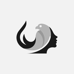 Woman Bird Business Logo Design