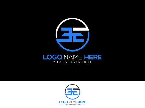 Letter EE Logo, circle ee company logo icon vector for business