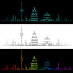 Sound Graph Style Xi'an Skyline