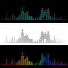 Sound Graph Style Marseille Skyline