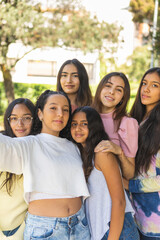 Group of teenage friends taking a selfie